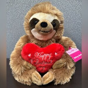 Valentine’s Day Sloth sitting Plush NWT